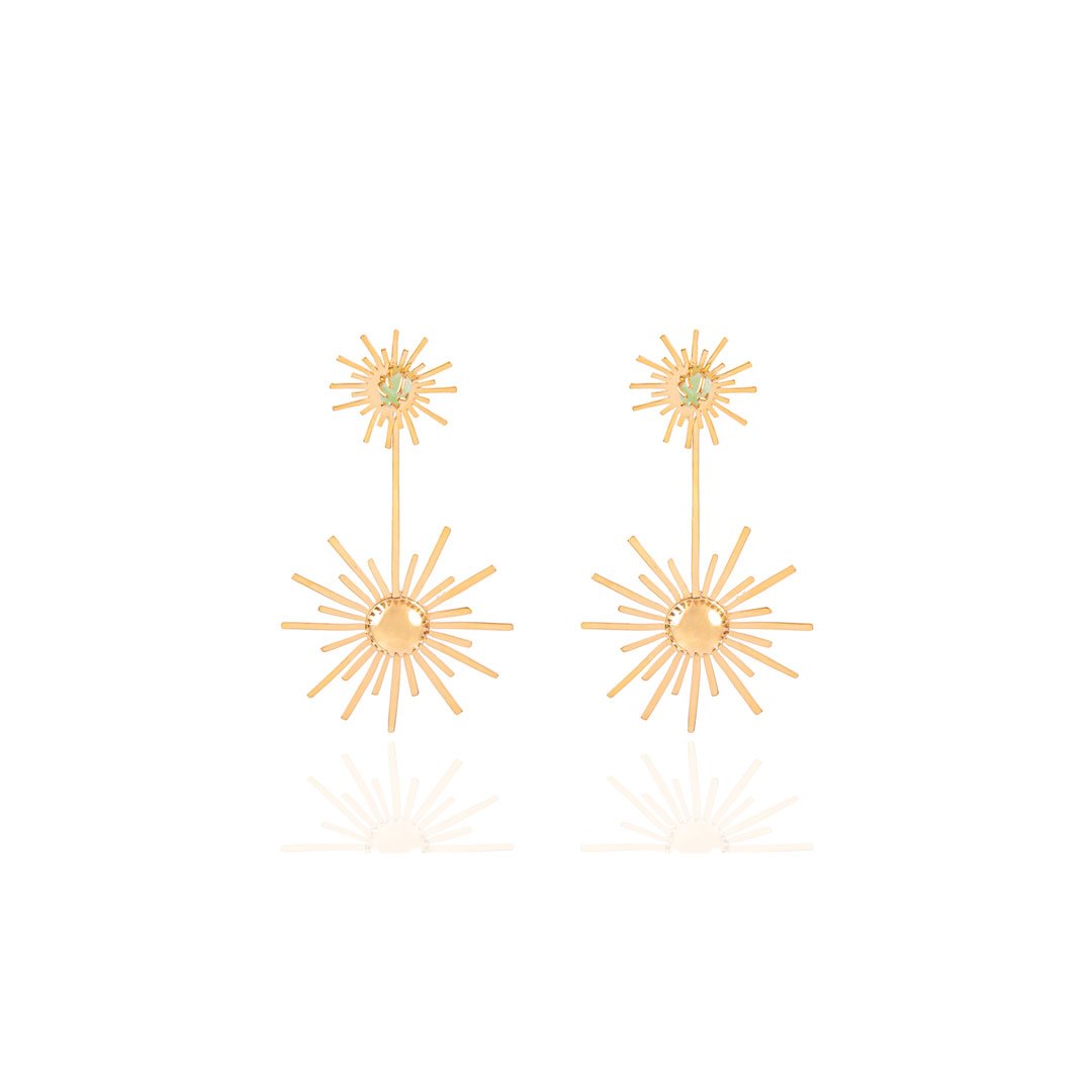 Aretes Luciana Starburst Circulo Small