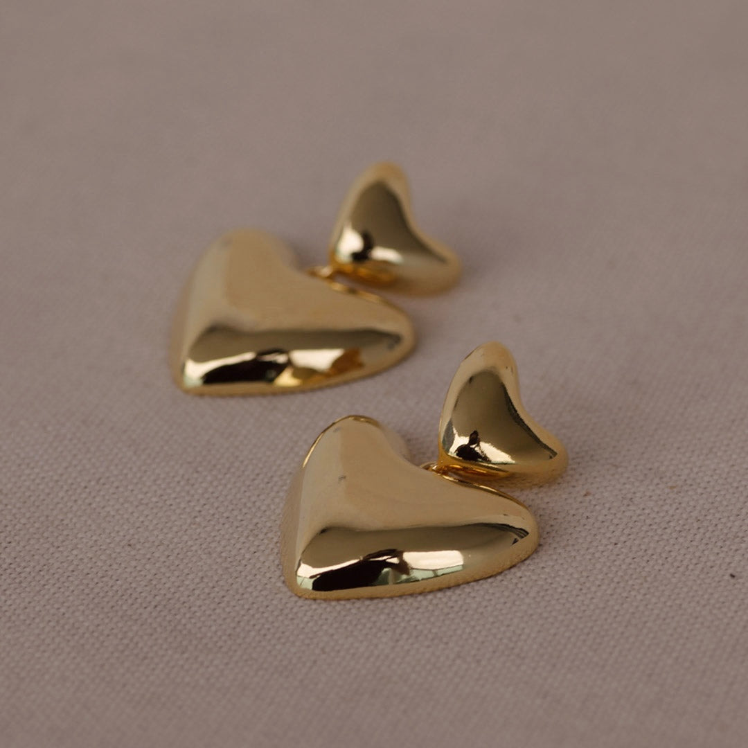 Aretes Corazón Latido Dobles